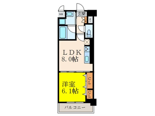 ハーヴェスト江坂の物件間取画像